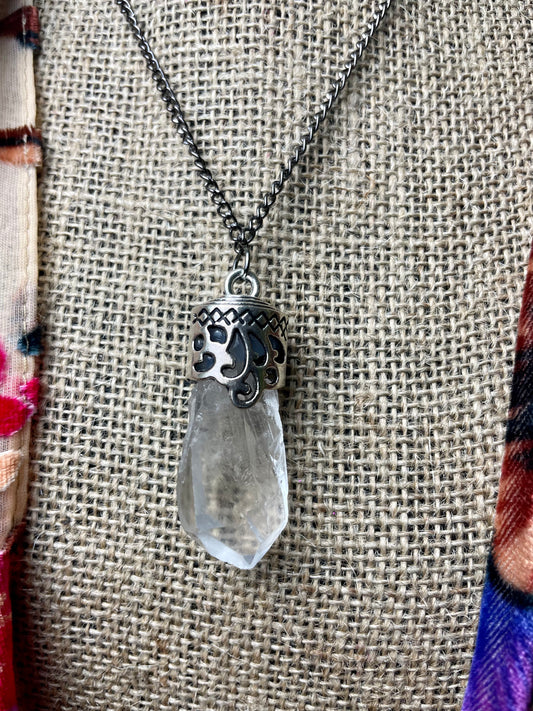 Necklace - Chunky Quartz Drop