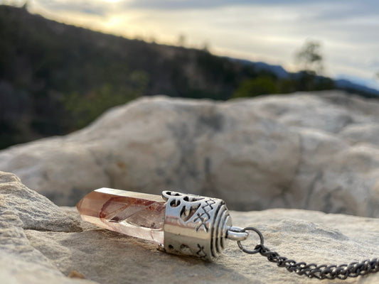 Necklace - Small Pink Quartz