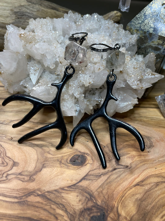 Earrings- Garden Quartz Antlers