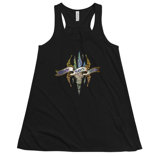 Women's Flowy Racerback Tank - Skull Logo