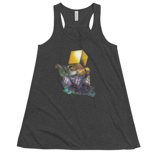 Women's Flowy Racerback Tank - Crystal Fluorite