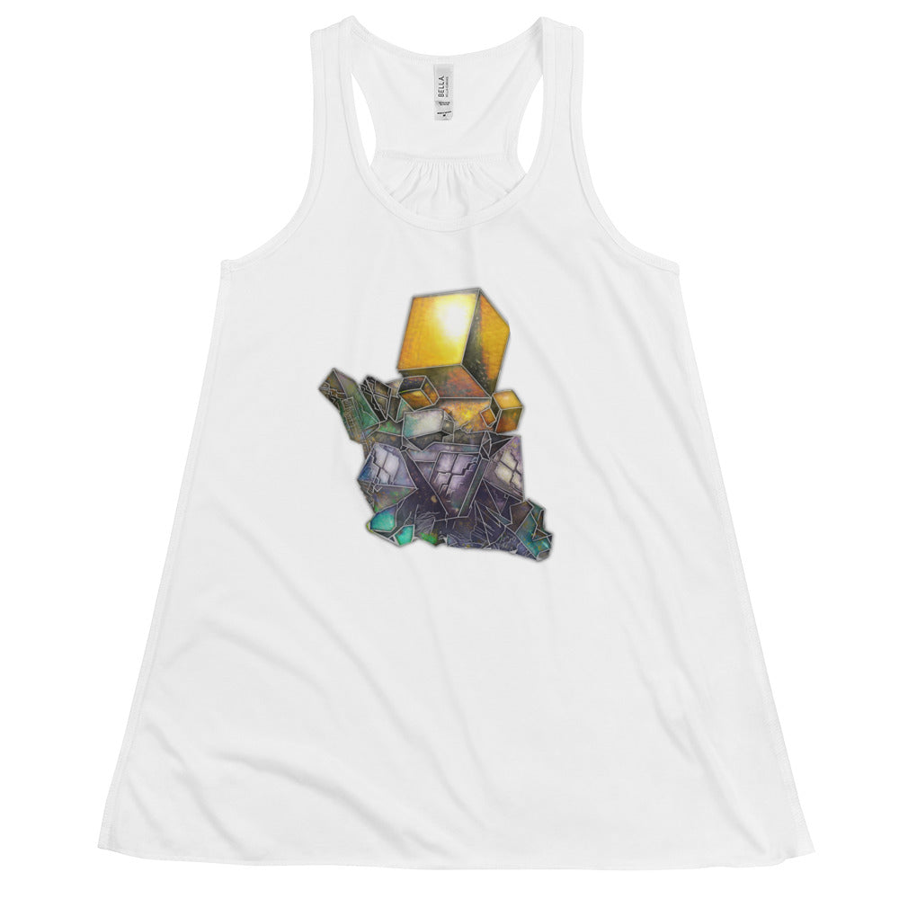 Women's Flowy Racerback Tank - Crystal Fluorite